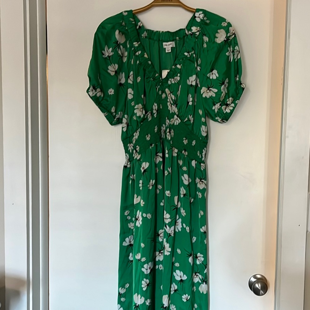 Green Floral dress